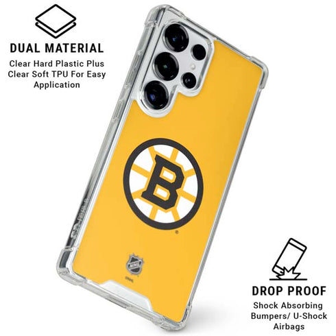 NHL Boston Bruins Solid Background Galaxy S25 Ultra Clear Case